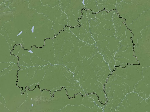 Homyel Regione Della Bielorussia Mappa Dell Elevazione Colorata Stile Wiki — Foto Stock