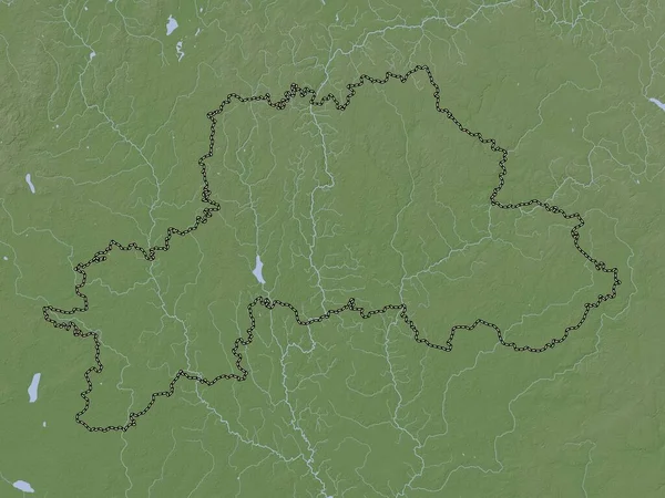 Mahilyow Regione Della Bielorussia Mappa Dell Elevazione Colorata Stile Wiki — Foto Stock