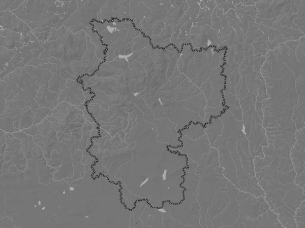 Минск Область Беларусь Карта Высот Билевеля Озерами Реками — стоковое фото