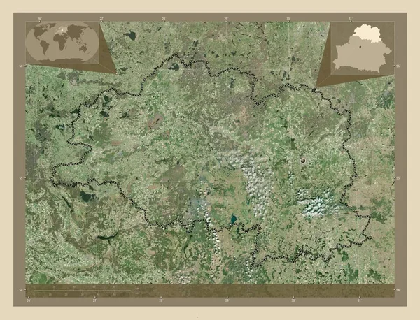 Vitsyebsk Belarus Bölgesi Yüksek Çözünürlüklü Uydu Köşedeki Yedek Konum Haritaları — Stok fotoğraf