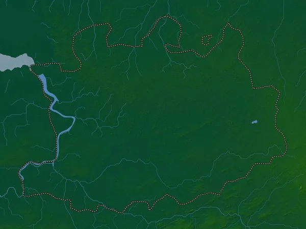 Anversa Provincia Del Belgio Mappa Elevazione Colorata Con Laghi Fiumi — Foto Stock