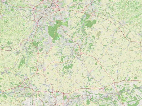 Brabant Wallon Province Belgium Open Street Map — Stock Photo, Image