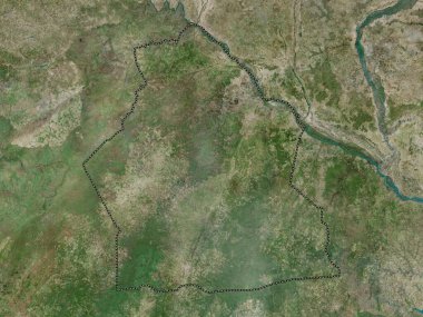 Alibori, Benin Departmanı. Yüksek çözünürlüklü uydu haritası