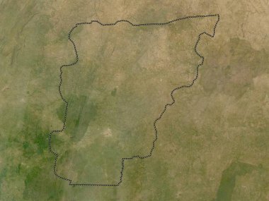 Borgou, Benin Bölümü. Düşük çözünürlüklü uydu haritası