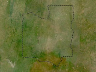 Collines, Benin Departmanı. Düşük çözünürlüklü uydu haritası