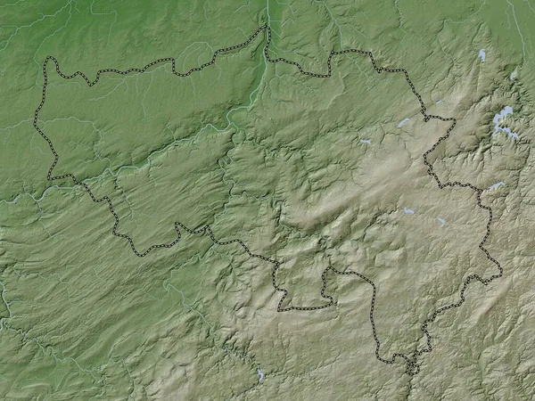 Liegi Provincia Del Belgio Mappa Dell Elevazione Colorata Stile Wiki — Foto Stock