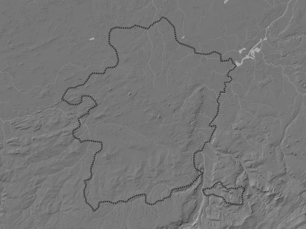 Limburg Province Belgium Bilevel Elevation Map Lakes Rivers — Stock Photo, Image