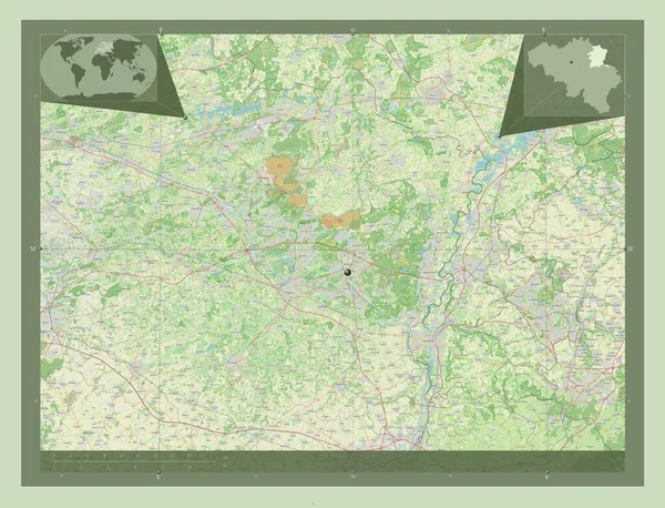 Limburgo Provincia Del Belgio Mappa Stradale Aperta Mappa Della Posizione — Foto Stock