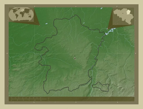 Limburg Província Bélgica Mapa Elevação Colorido Estilo Wiki Com Lagos — Fotografia de Stock