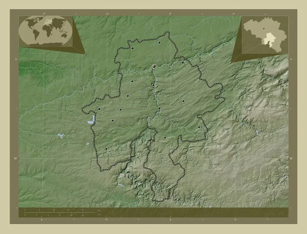 Namur Provincie Belgie Zdvihová Mapa Zbarvená Stylu Wiki Jezery Řekami — Stock fotografie