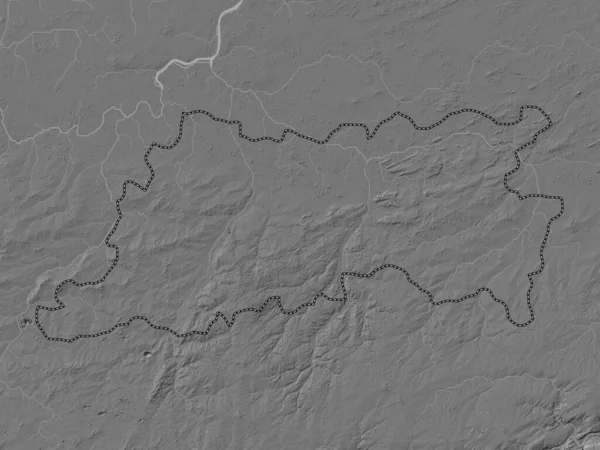 Vlaams Brabant Province Belgium Bilevel Elevation Map Lakes Rivers — Stock Photo, Image