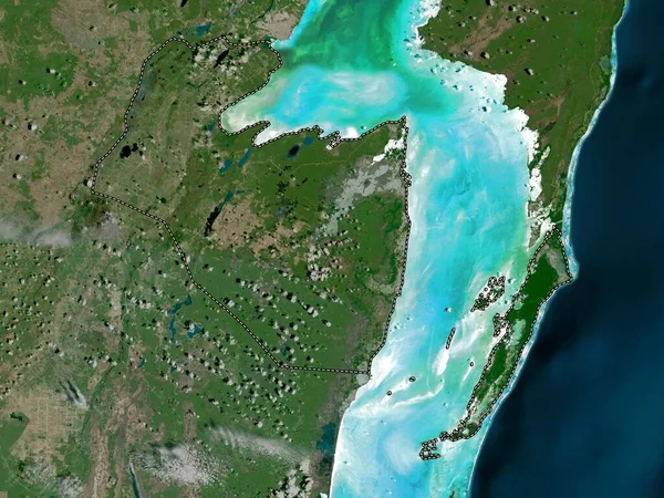 Corozal Distrito Belize Mapa Satélite Alta Resolução — Fotografia de Stock