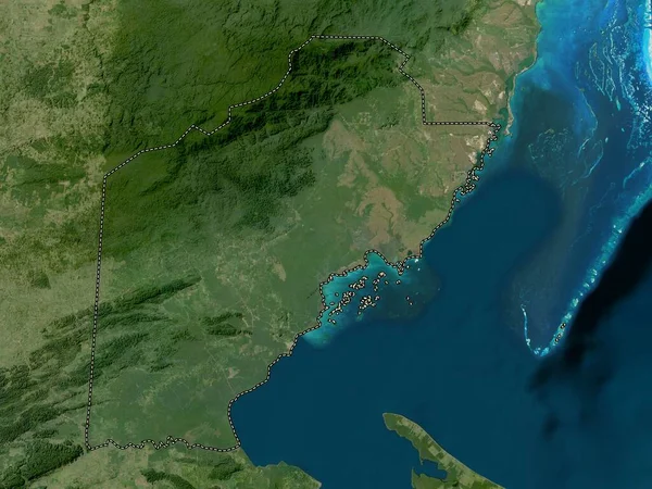 Toledo Distrito Belice Mapa Satelital Baja Resolución — Foto de Stock