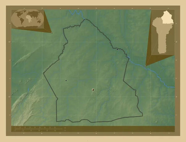 호수와 고지대 지역의 도시들의 Corner Auxiliary Location — 스톡 사진