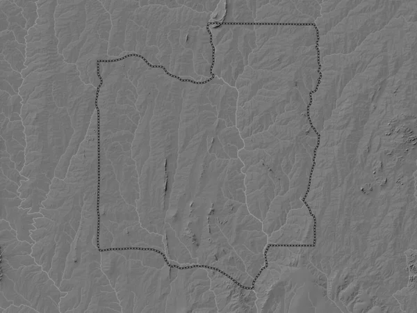 Collines Departamento Benín Mapa Elevación Bilevel Con Lagos Ríos — Foto de Stock