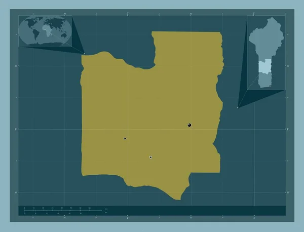 Collines Departement Benin Stevige Kleurvorm Locaties Van Grote Steden Van — Stockfoto