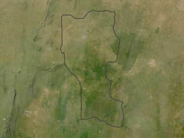 Donga, Benin Departmanı. Düşük çözünürlüklü uydu haritası