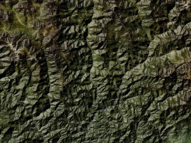 Monggar, Butan bölgesi. Düşük çözünürlüklü uydu haritası