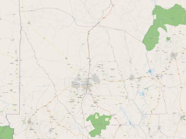 Zou Departament Beninu Otwarta Mapa Ulic — Zdjęcie stockowe