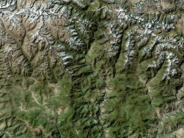 Lhuentse Distrito Bután Mapa Satélite Alta Resolución — Foto de Stock