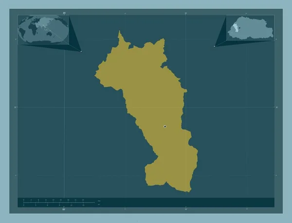 부탄의 구역이다 색깔의 Corner Auxiliary Location — 스톡 사진