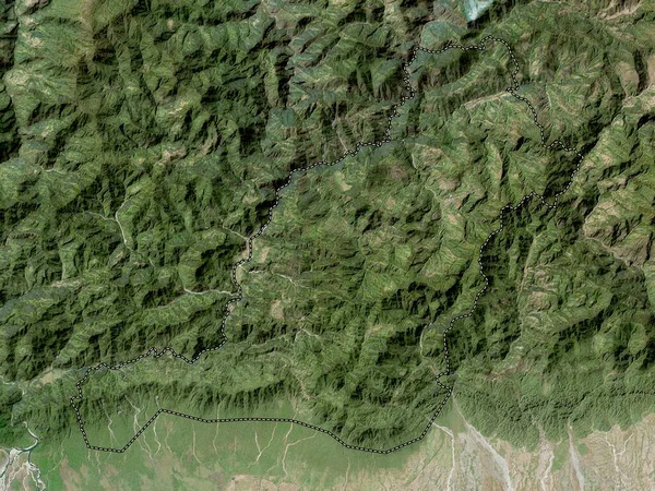 Pemagatshel Distrito Bután Mapa Satélite Alta Resolución —  Fotos de Stock