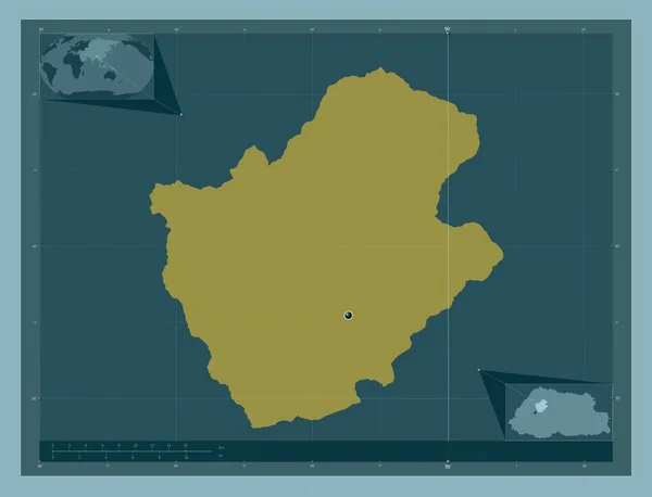 부탄의 구역이다 색깔의 Corner Auxiliary Location — 스톡 사진