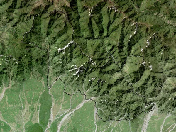 Samtse Distrito Butão Mapa Satélite Alta Resolução — Fotografia de Stock