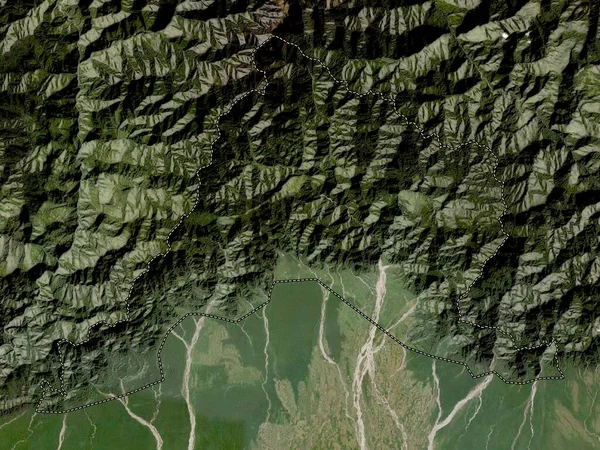 Sarpang District Bhoutan Carte Satellite Basse Résolution — Photo