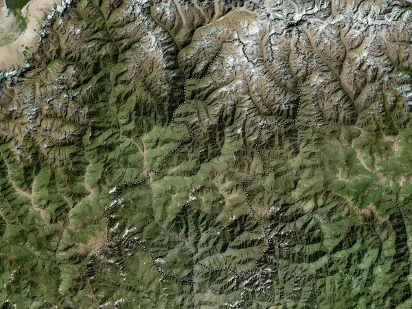 Wangduephodrang District Bhoutan Carte Satellite Haute Résolution — Photo