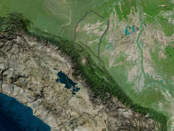 Paz Département Bolivie Carte Satellite Haute Résolution — Photo