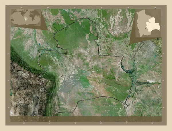 Santa Cruz Dipartimento Della Bolivia Mappa Satellitare Alta Risoluzione Mappa — Foto Stock
