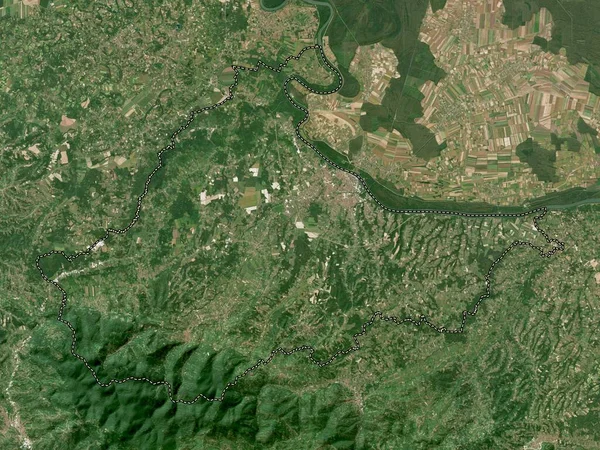 Brcko District Bosnie Herzégovine Carte Satellite Haute Résolution — Photo