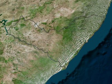 Alagoas, Brezilya eyaleti. Yüksek çözünürlüklü uydu haritası