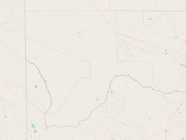 Кгалагаді Район Ботсвани Відкрита Карта Вулиць — стокове фото