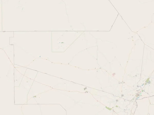 Kweneng Distrito Botswana Abrir Mapa Ruas — Fotografia de Stock