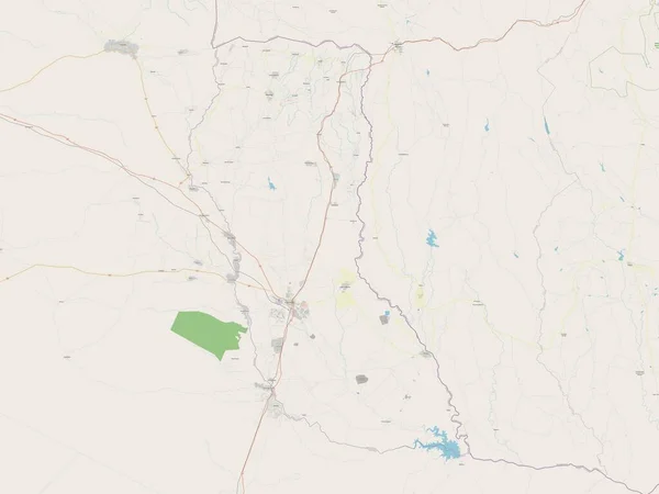 Észak Kelet Botswana Kerület Open Street Térkép — Stock Fotó