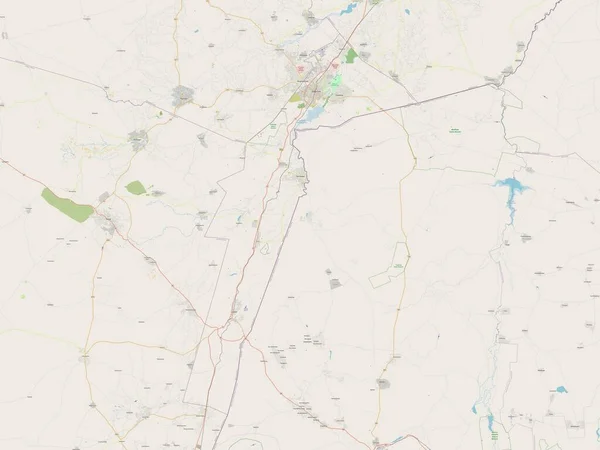 Південний Схід Район Ботсвани Відкрита Карта Вулиць — стокове фото