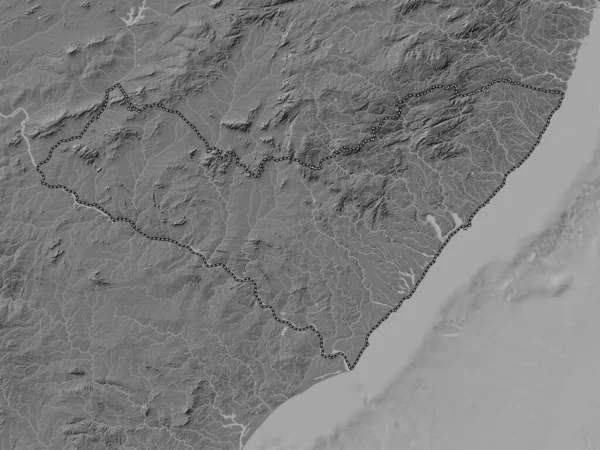 Алагоас Штат Бразилия Карта Высот Билевеля Озерами Реками — стоковое фото