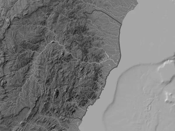 Эспирито Санто Штат Бразилия Карта Высот Билевеля Озерами Реками — стоковое фото