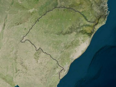 Rio Grande do Sul, Brezilya eyaleti. Düşük çözünürlüklü uydu haritası