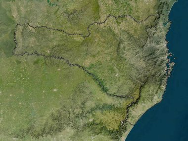 Santa Catarina, Brezilya eyaleti. Düşük çözünürlüklü uydu haritası