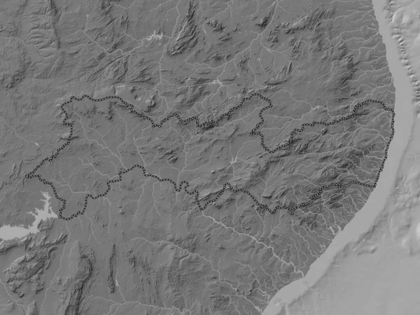 Пернамбуку Штат Бразилия Карта Высот Билевеля Озерами Реками — стоковое фото