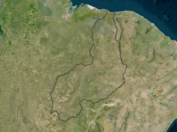 Piaui, Brezilya eyaleti. Düşük çözünürlüklü uydu haritası