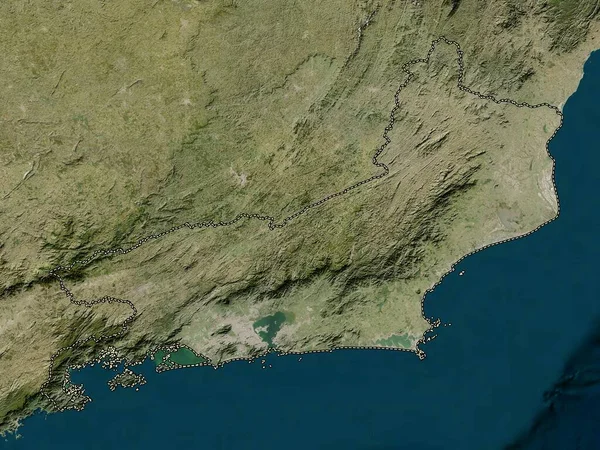 Rio Janeiro Delstaten Brasilien Lågupplöst Satellitkarta — Stockfoto