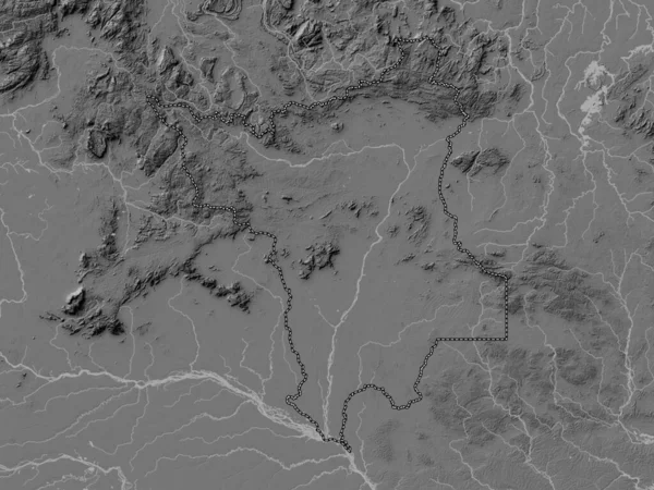 Рорайма Штат Бразилия Карта Высот Билевеля Озерами Реками — стоковое фото