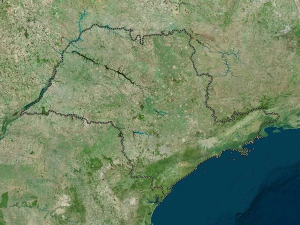 Sao Paulo Delstaten Brasilien Högupplöst Satellitkarta — Stockfoto