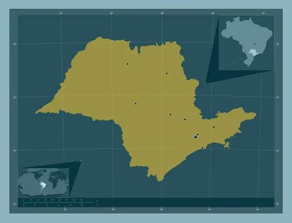 Сан Паулу Штат Бразилия Твердая Форма Цвета Места Расположения Крупных — стоковое фото