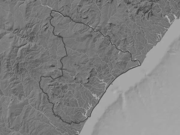 Sergipe Estado Brasil Mapa Elevación Bilevel Con Lagos Ríos —  Fotos de Stock
