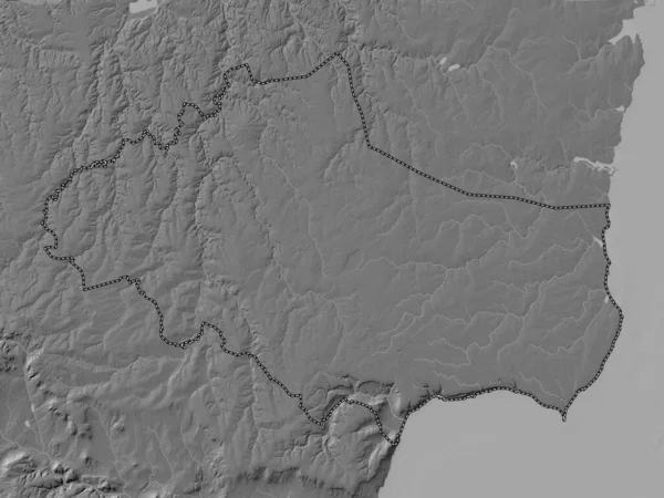 Dobrich Provincie Bulharsko Bilevel Elevační Mapa Jezery Řekami — Stock fotografie